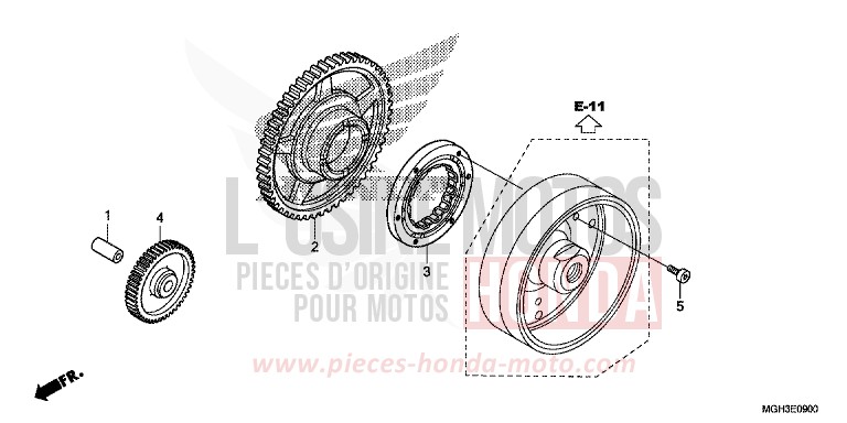STARTING CLUTCH for VFR1200X Dual Clutch PEARL SUNBEAM WHITE (NHA66) from 2012
